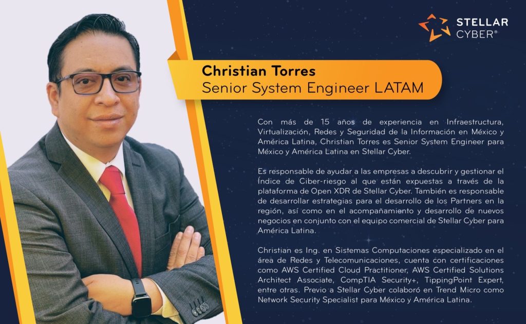 Christian Torres, nuevo Senior System Engineer para la región en Stellar Cyber