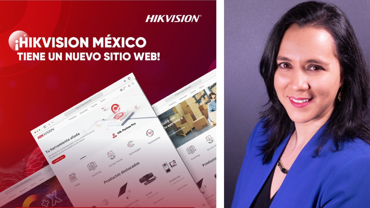 Fran Sánchez, Marcom Director de Hikvision México, en la presentación del nuevo sitio web