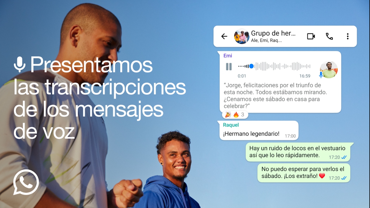 WhatsApp transcribe mensajes