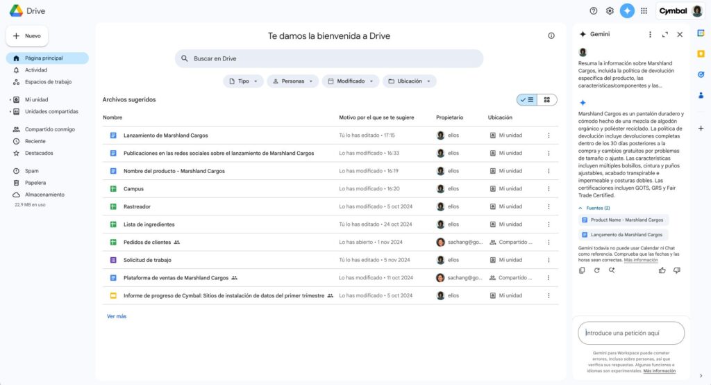 Google Workspace integra Gemini en español a su ecosistema