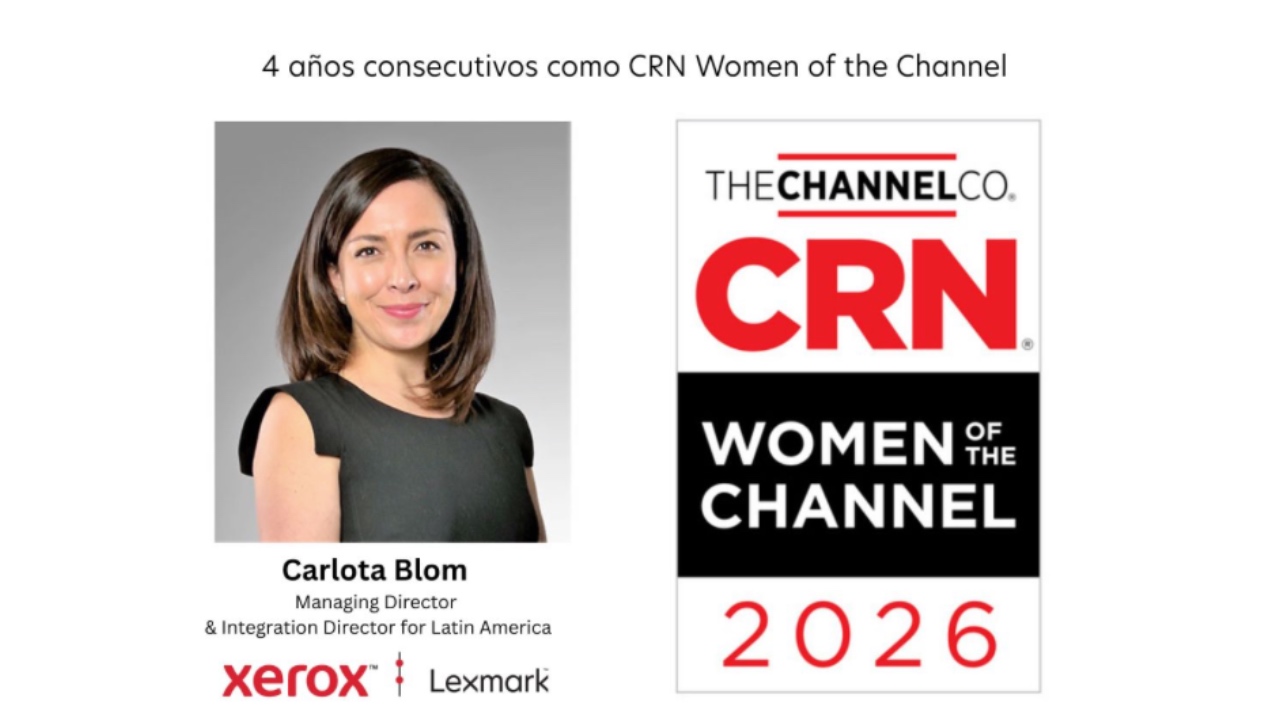 Carlota Blom de Xerox, nuevamente "Mujer del Canal 2026"